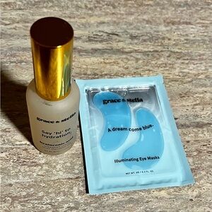 Grace & Stella hyaluronic acid serum and eye masks